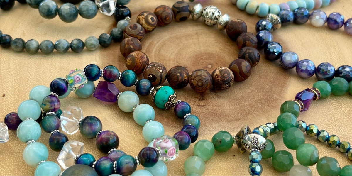 Love & Mantra handmade stone crystal bracelets